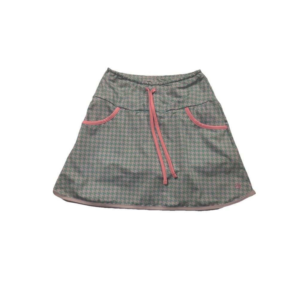 SET Active Houndstooth Tennis Skort Built In Shorts Pink Trim Size 16 XS S